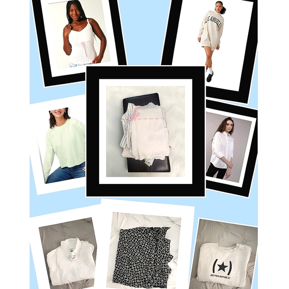 Women's Mixed "Brand Name" Tops-Lot of 10-Tees, Sweatshirts, Tanks and Sweaters - Picture 1 of 12